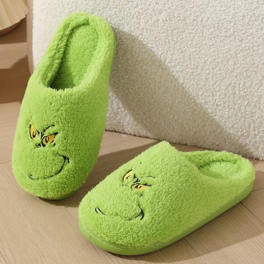 2/$30 NEW Christmas Grinch Slippers - Picture 4 of 7